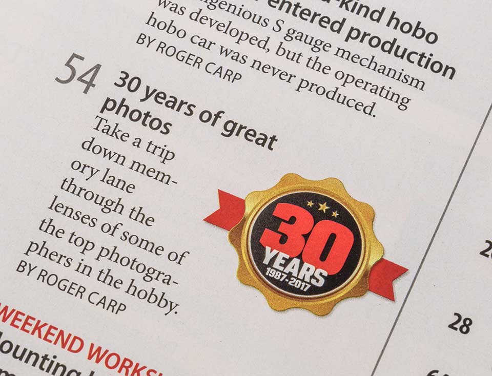 Dennis Brennan Recognized as one of the Top Model Railroad Photographers by Classic Toy Trains Magazine